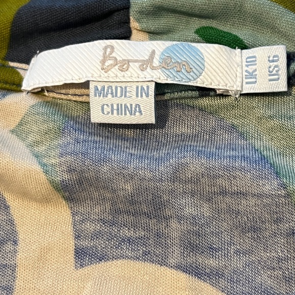 Boden Green Floral Geometric Tunic Top Size 6 WL613‎ - Picture 2 of 6